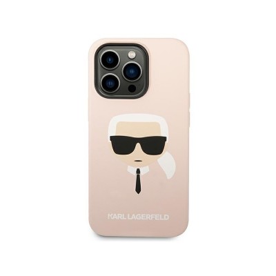 Husa iPhone 14 Pro Max, Premium Originala, Silicone Karl Head, Roz